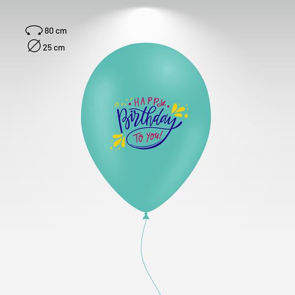 Balão Hg80i Personalizado, 1 Face 3 Cores - Branco