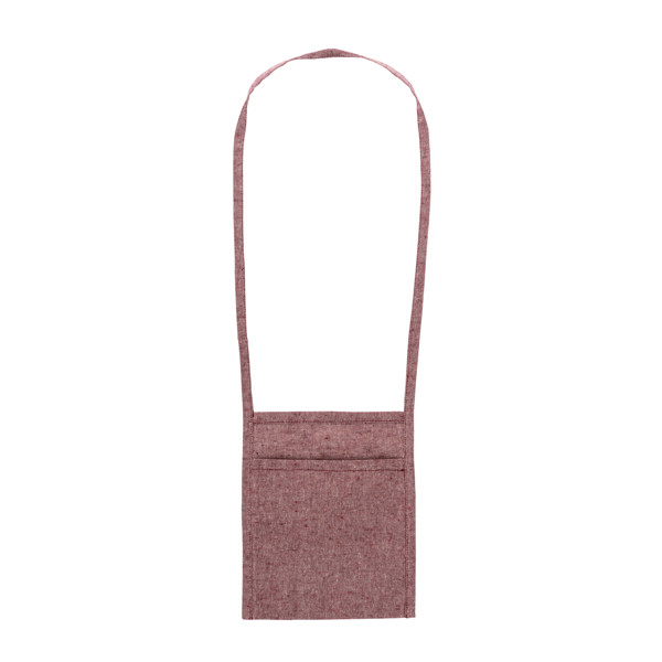 Tasting Glass Holder In Recycled Cotton 150G/M2, With 90 Cm String. - Bordeaux