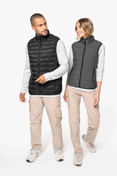 Men’S Lightweight Sleeveless Fake Down Jacket - White / XL