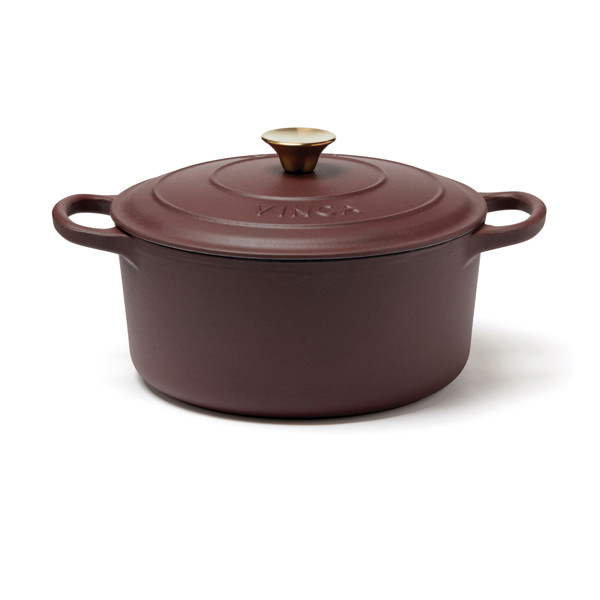 VINGA Monte enameled cast iron pot 5.5L - Burgundy