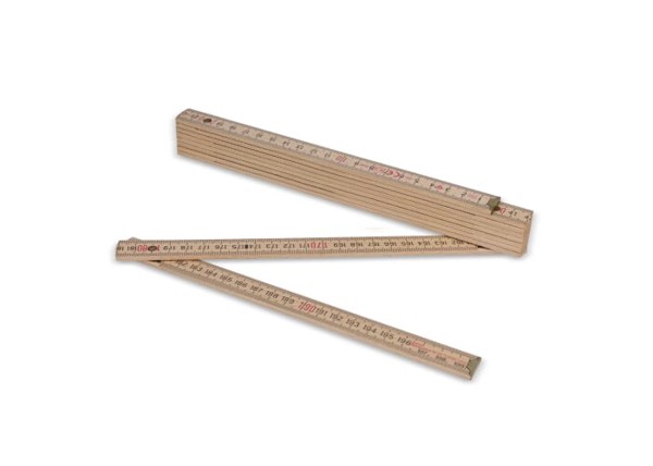 Folding ruler wood 2m premium natural