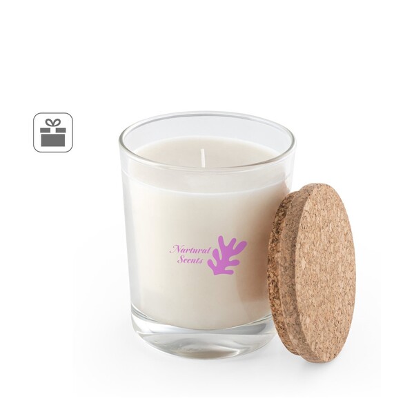 Vela aromática em copo de vidro com tampa de cortiça 180 g - ZEN 180