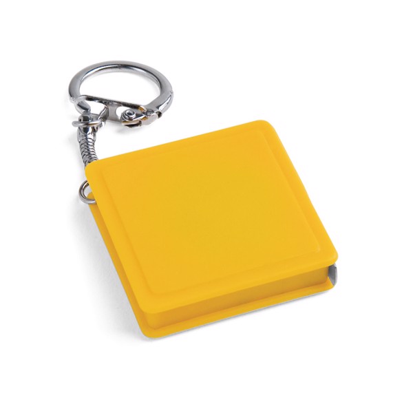 ASHLEY. Keyring with measuring tape - Yellow
