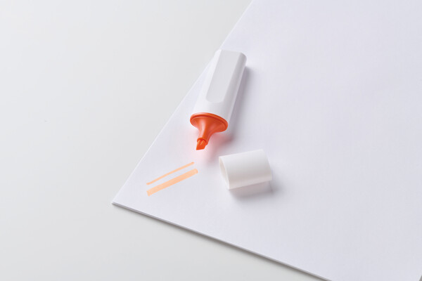 Rotulador de texto RPET Lit - Naranja Fluorescente