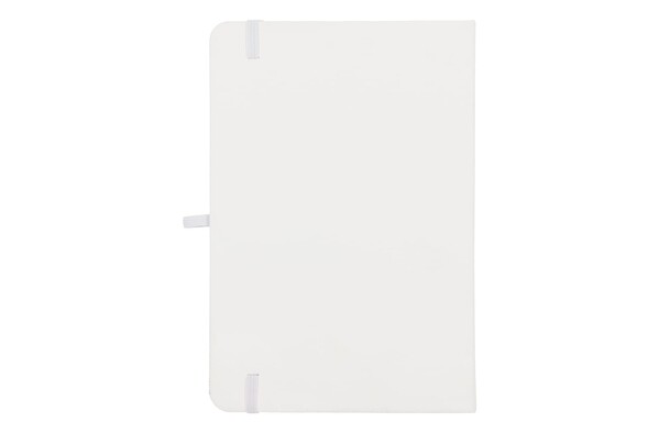 Carnet Olmo à couverture rigide en PU A5 avec notes autocollantes - Blanc