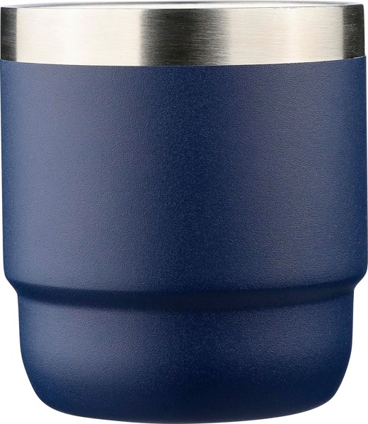 Gerecycled roestvrijstalen dubbelwandige drinkbeker (180 ml) Lilia - wit