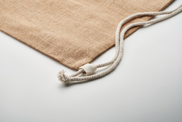 Borsa con coulisse in iuta Fukuro - Beige
