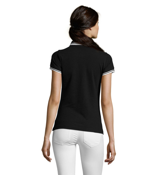 PASADENA pólo mulher 200g Pasadena Women - Preto / BrancoXXL