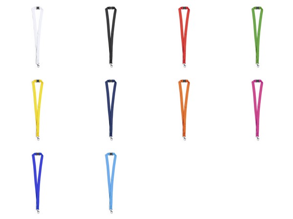 High Quality satin lanyards with metal hook + safety break - 20mm Width