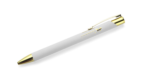 Ball pen GOLDEN - white