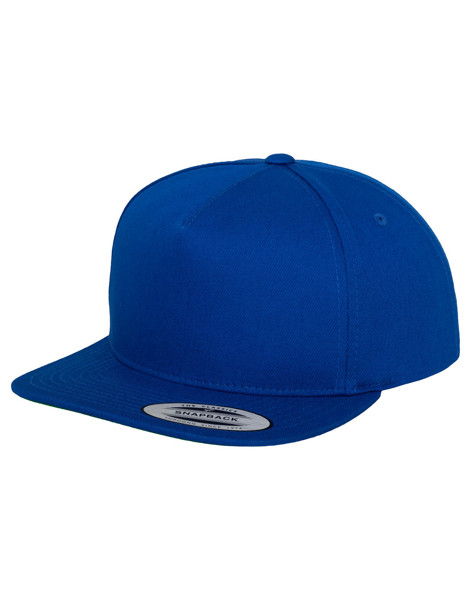 Classic 5 Panel Snapback - White / ONE SIZE