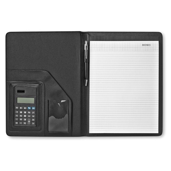 Nadia A4 portfolio, calculator, 20-sheet notepad