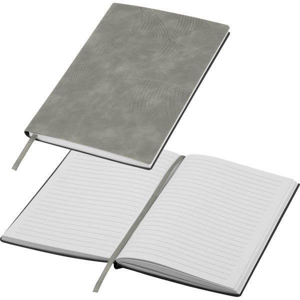 A5 notebook with soft cover BETH - Silvergrey