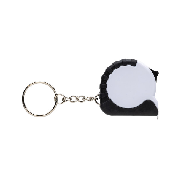 MeasureMate RCS reycled ABS 1 meter tape keychain - White