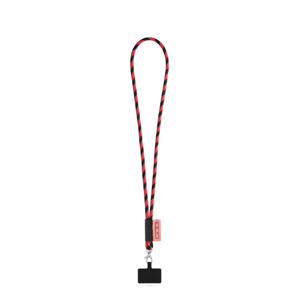 GOSPORT. Customized polyamide lanyard - Black / Red