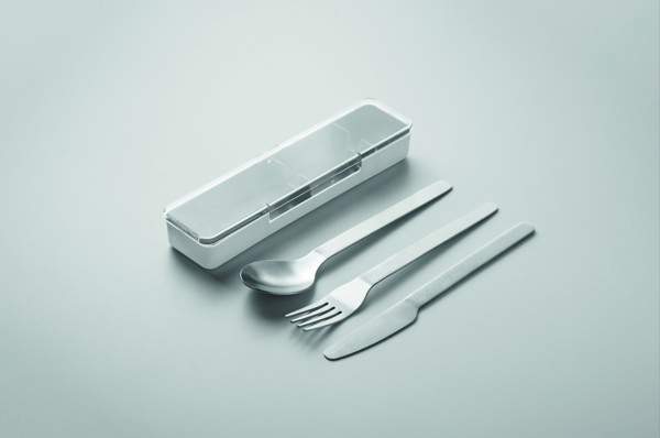 Stainless steel cutlery set Mesteck - White