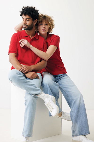 IQONIQ Yosemite Damen Piqué-Poloshirt aus rec. Baumwolle - Rot / XL