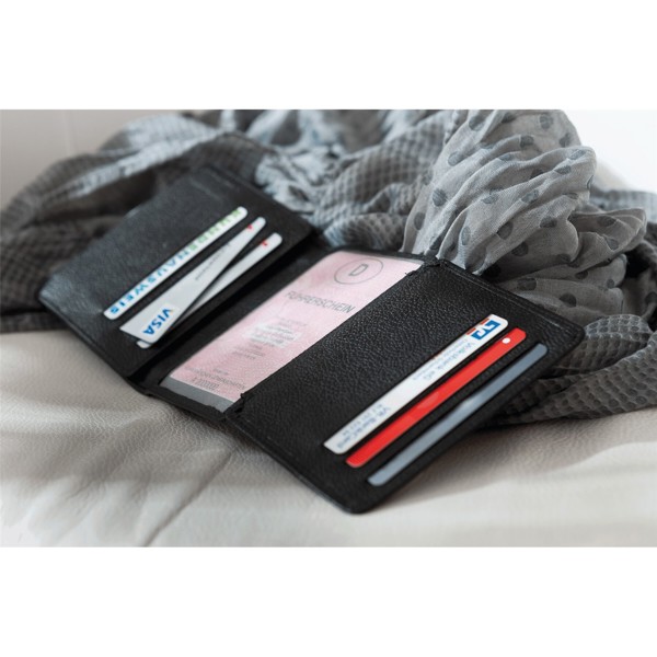 Genuine Leather Credit Card Wallet Wall Street