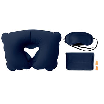 Set oreiller, masque, bouchons Travelplus - Bleu