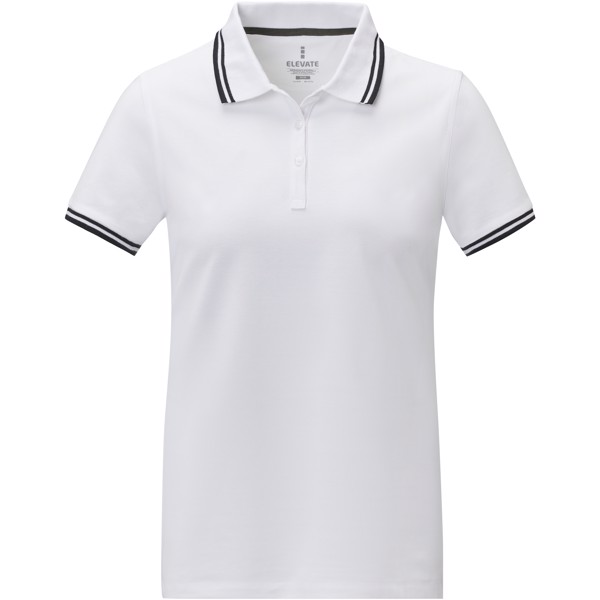 Amarago Polo mit abgesetztem Rand für Damen - weiss / XL