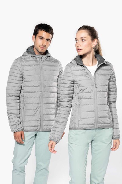 Men's Lightweight Hooded Padded Jacket - Light Royal Blue / XL