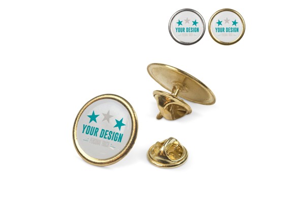 Metal pin Ø20mm - Gold satin