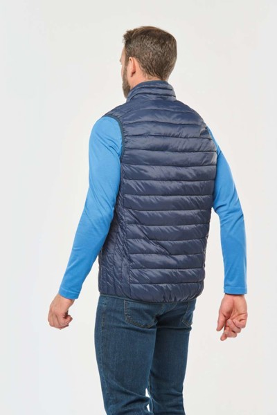 Men’S Lightweight Sleeveless Fake Down Jacket - White / XL
