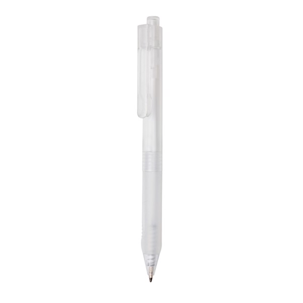 X9 frosted pen with silicone grip - White