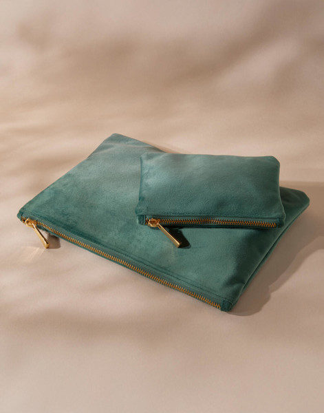 Velvet Accessory Pouch - Dark Emerald / S