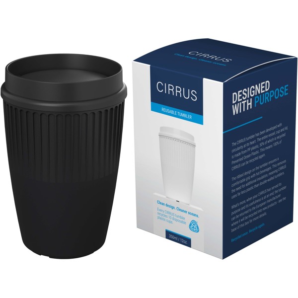 Cirrus POP 350 ml pohár s 360° vekom - Čierna
