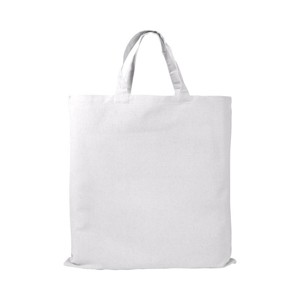 135 G/M2 Cotton Shopping Bag, Short Handles - White