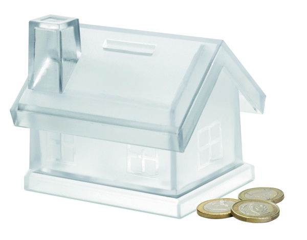 Plastic house coin bank Mybank