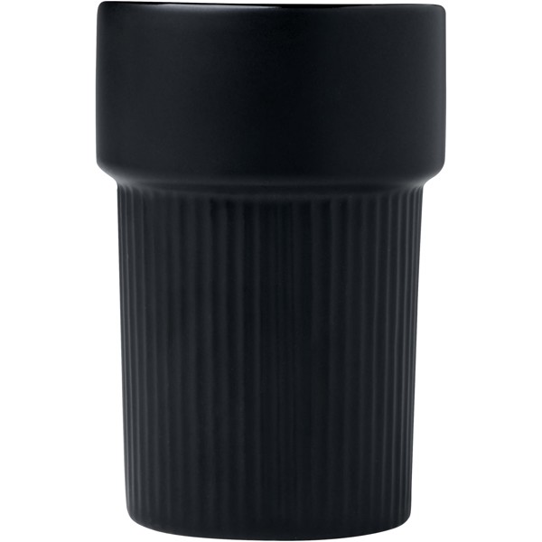 Fika 340 ml tumbler with bamboo sleeve - Black