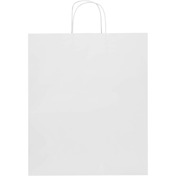 Kraft 80-90 g/m2 paper bag with twisted handles - 32 x 17 x 39 cm - White