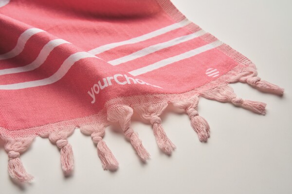 Full colour Hammam towel in 280gsm polycotton - White