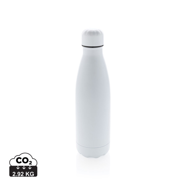 Solid colour vacuum stainless steel bottle 500 ml - White