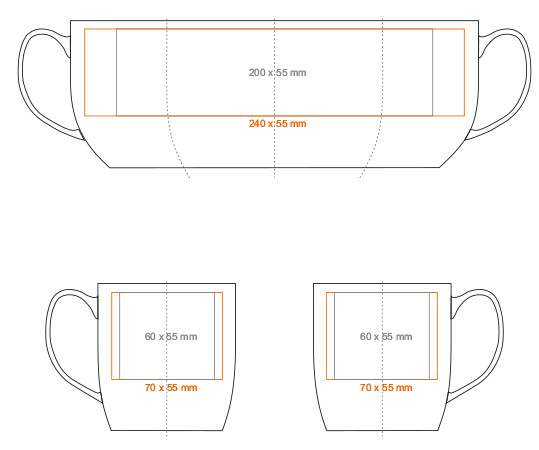 Mug New Bone China porcelain, 330g