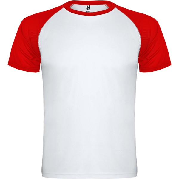 T-shirt sportiva a maniche corte unisex Indianapolis - Bianco / Rosso / S