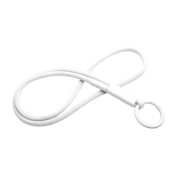 Tubyard lanyard with recycled plastic tube - White