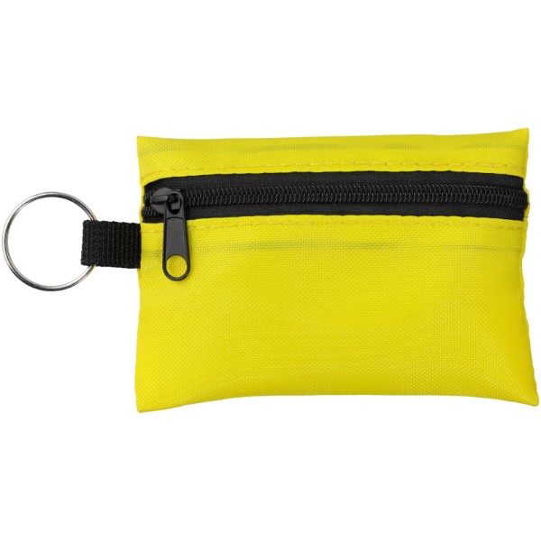 Pochette porte-clés 16 pièces pour premiers secours Valdemar - Jaune