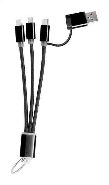 Ladekabel-Schlüsselanhänger Rashort - Schwarz