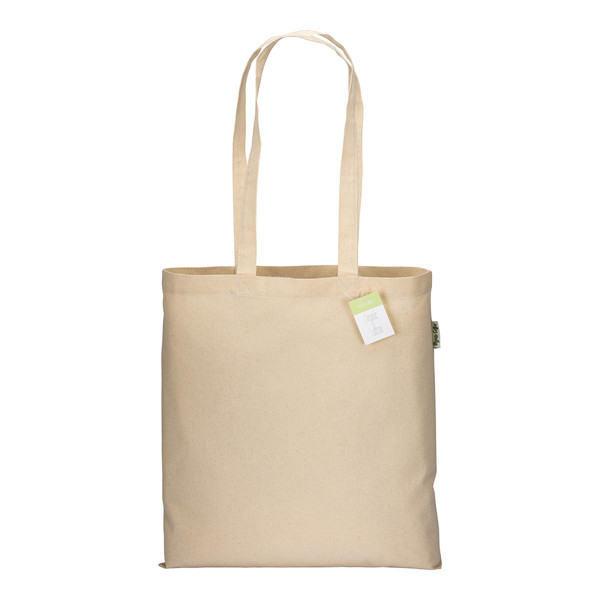 190 G/M2 Organic Cotton Shopping Bag, Long Handles