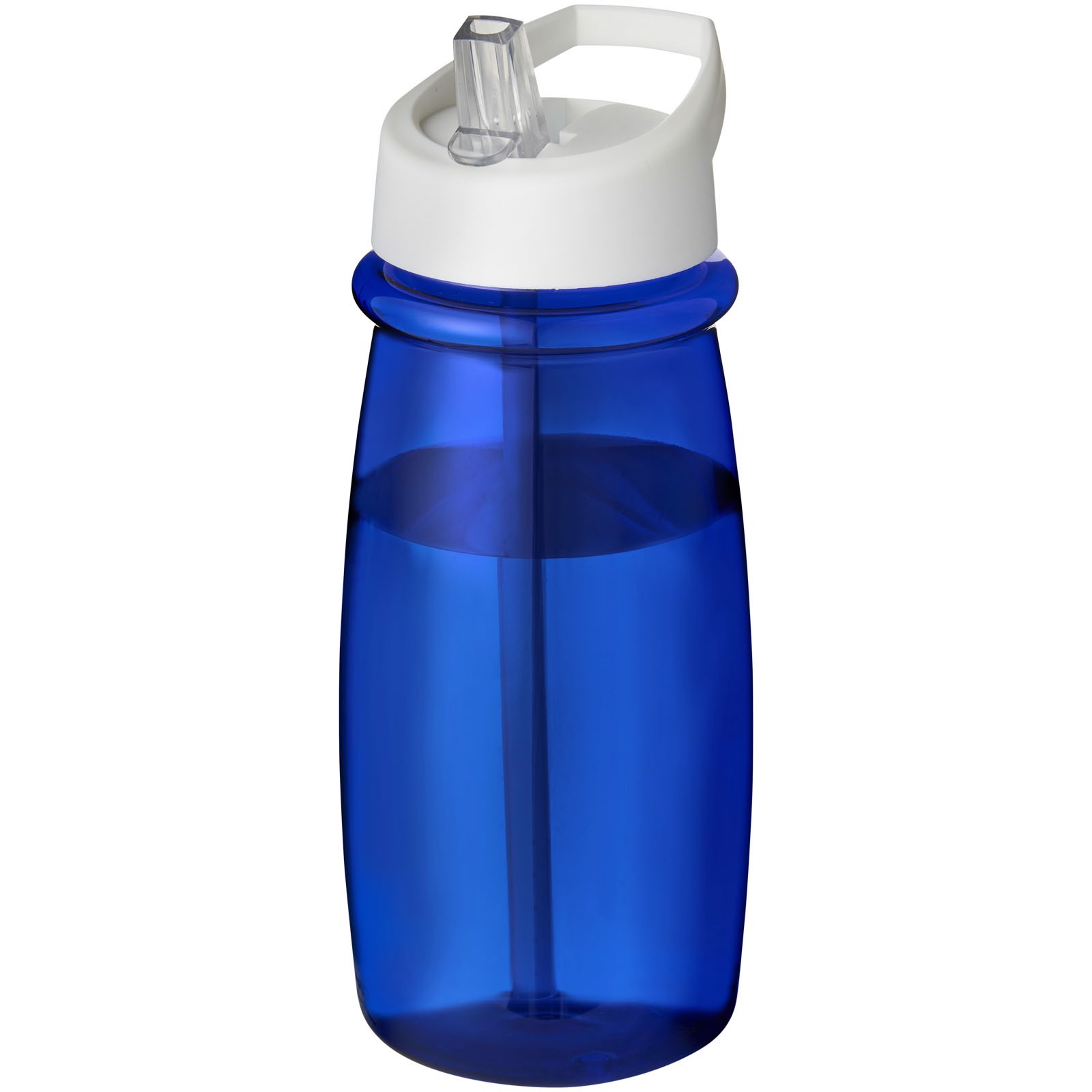 Sportovní láhev s víčkem s hubičkou H2O Pulse 600 ml - Modrá / Bílá