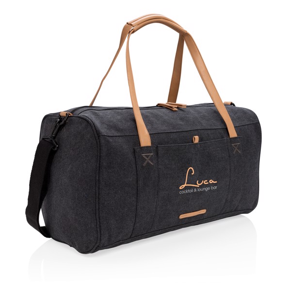 Xd Collection platnena vikend torba 460x220x265 mm - Črna