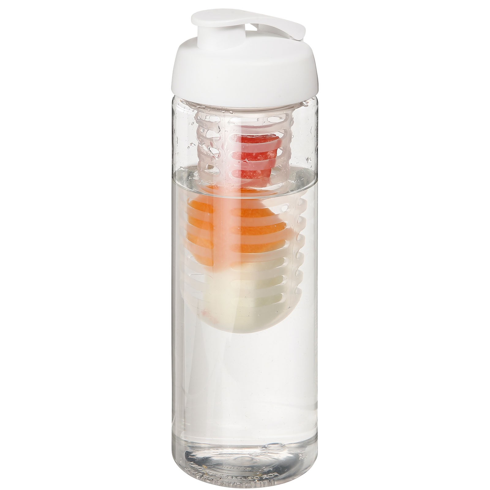 Bidon H2O Base® z o pojemności 850 ml z otwieranym wieczkiem i zaparzaczem - Przezroczysty / Biały