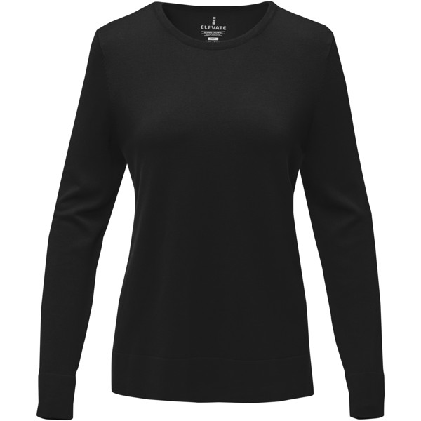 Merrit women's crewneck pullover - Solid black / XS