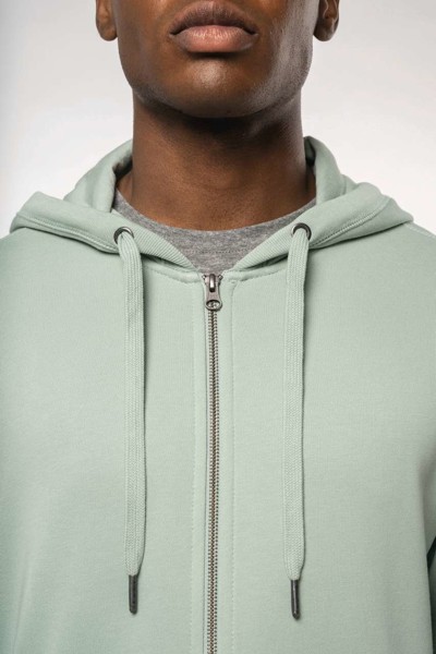 Unisex Eco-Friendly French Terry Zipped Hooded Sweatshirt - Black / 4XL