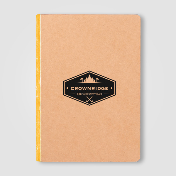 Romy Kraft Cover Colour Edge Journal - A5 - Yellow / Silkscreen