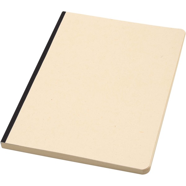 Liliana A5 Zuckerrohr und RPET Softcover Notizbuch - schwarz