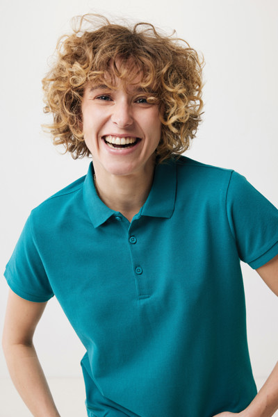 Dámske polo tričko IQONIQ Yosemite z recykl. bavlny - Verdigris / XS